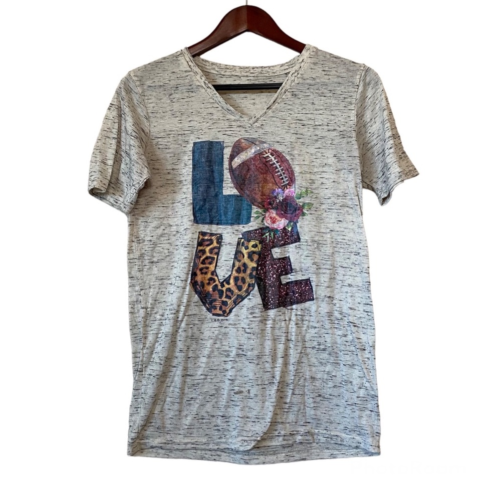4/$24 Love Football Shirt Size Small